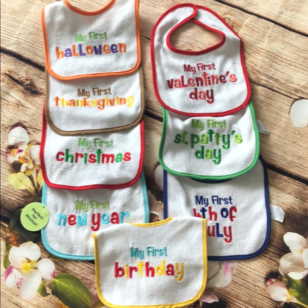 (8) Milestone Bibs
